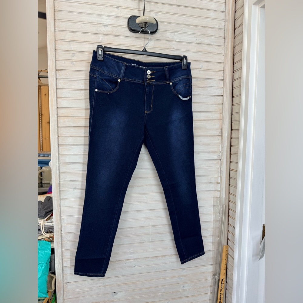 L’square Juniors 17 Dark Navy High-Rise Skinny Stretch Jeans